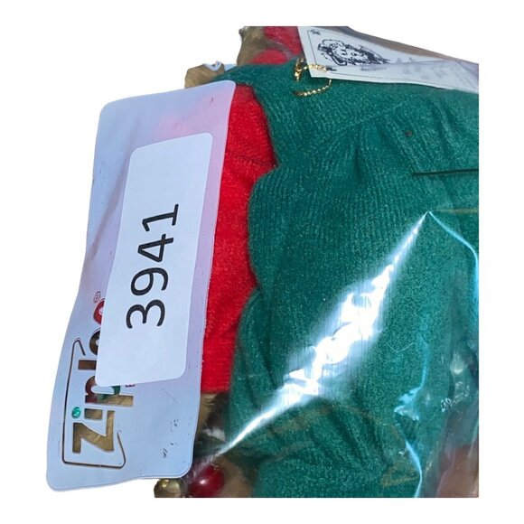 Santas Helper Mohair Teddy Bear By Debi Ortega - Festive Christmas Decoration Wi - Picture 9 of 9